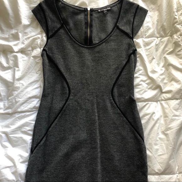 Grey and black express work dress - Picture 2 of 5